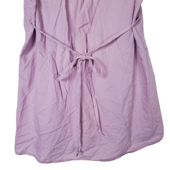 Charlotte Russe Lilac Purple V-Neck Embroidery Tie Back Sleeveless Blouse Small - Picture 7 of 10